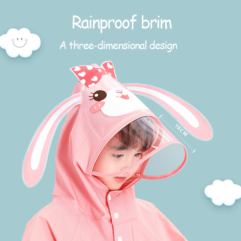 Impermeável EVA Raincoat for Children, Kindergarten Children's Primary School, Baby Schoolbag, Girls and Boys' Posição