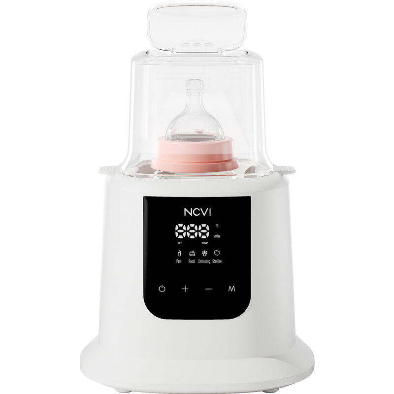 NCVI scaldabiberon, riscaldamento rapido del latte e sbrinamento riscaldatore per alimenti e sterilizzatore a vapore con Display LCD, Timer