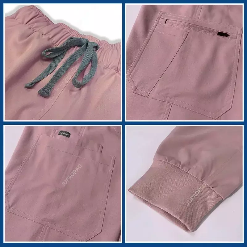 Unisex stroje medyczne mundur kliniczny dla mężczyzn odzież do karmienia lekarza zestaw kostiumów pielęgniarki odzież robocza dla dentysty obejmuje topy spodnie