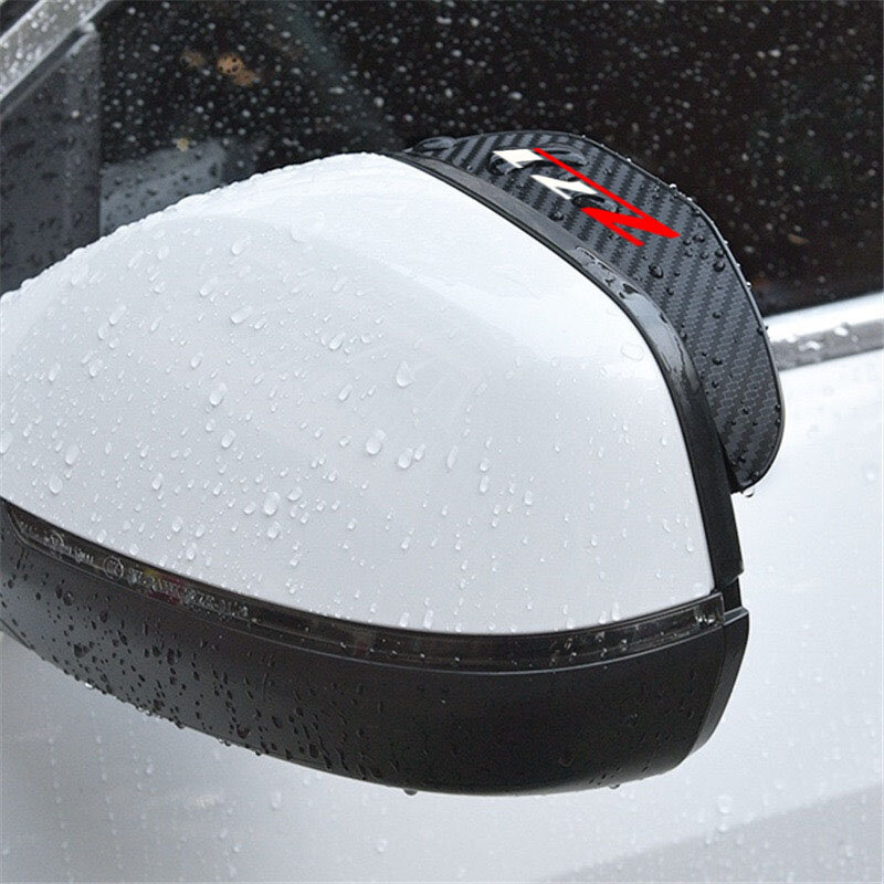 2 шт., автомобильные наклейки для зеркала заднего вида, из углеродного волокна