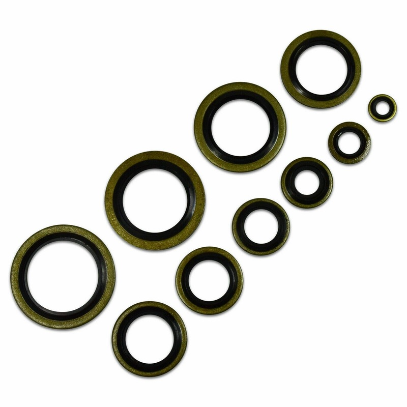 150/100pcs Bonded Seal Sealing Ring Assortment Kit Oil Drain Screw Combined Washer Seal Set M6 M8 M10 M12 M14 M16 M18 M20 M22