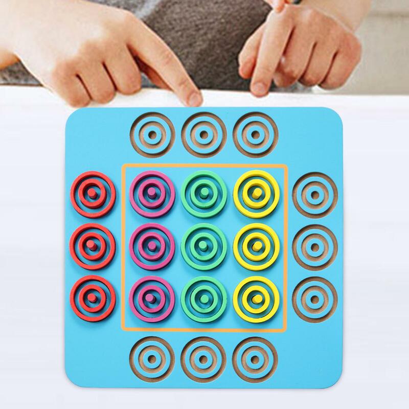 Children Rings Chess Puzzle Toys for Kids and Adults Strategy Toys Family Game Montessori