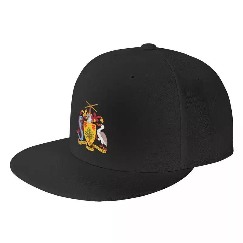 قبعة بيسبول مخصصة للرجال والنساء ، معطف من الأسلحة من بربادوس ، Snapback شقة ، الهيب هوب أبي قبعة ، قبعة رياضية