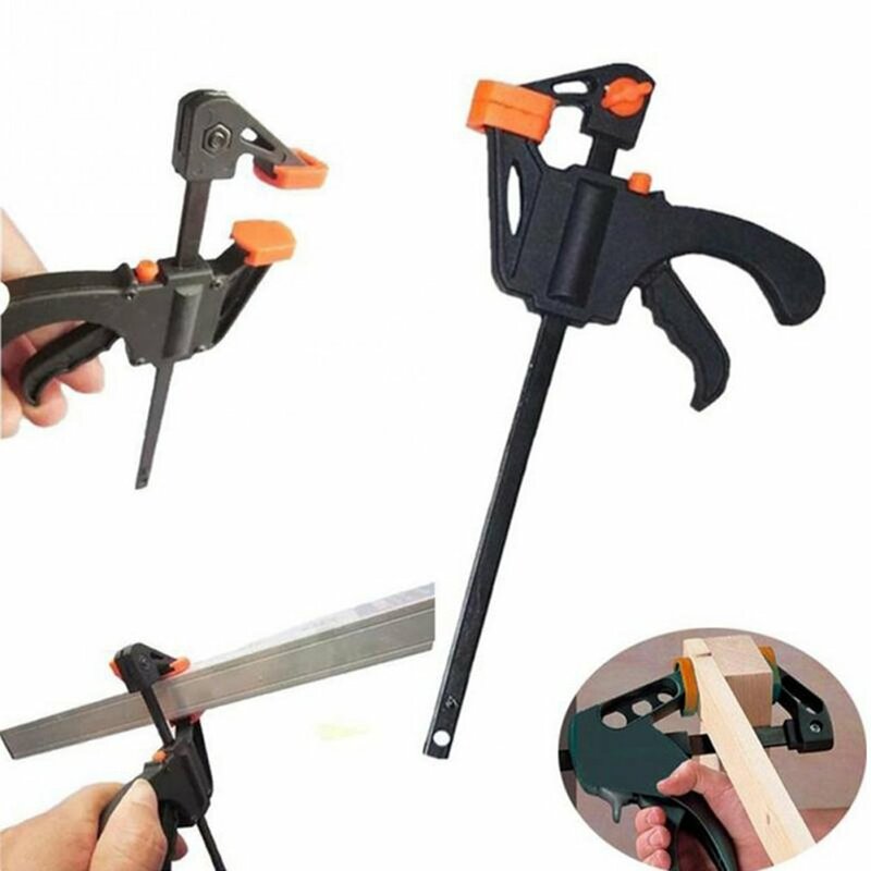 4 inch Wood Working Bar Clamp Quick Ratchet Release Speed Squeeze F-type Clip Manual Spreader Gadget DIY Hand Tool Dropshipping