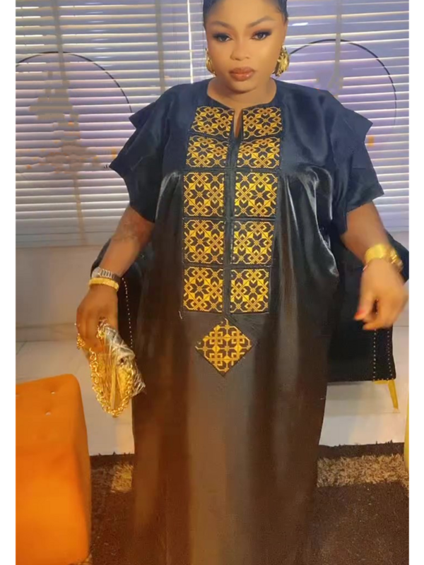 Sukienki afrykańskie dla kobiet tradycyjna odzież z afryki Dashiki Ankara stroje suknia Abayas szlafrok muzułmańska Kaftan Maxi długa sukienka 2024
