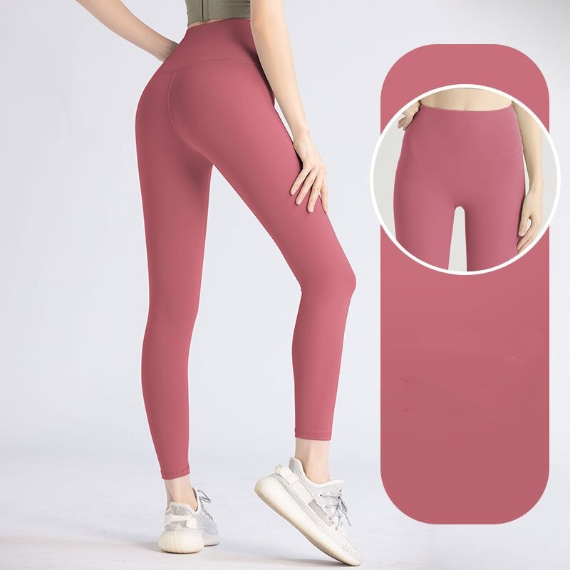 กางเกงเลกกิ้งเอวสูงสำหรับผู้หญิงเสื้อผ้าเล่นโยคะกางเกงฟิตเนสวิ่งปั่นจักรยาน