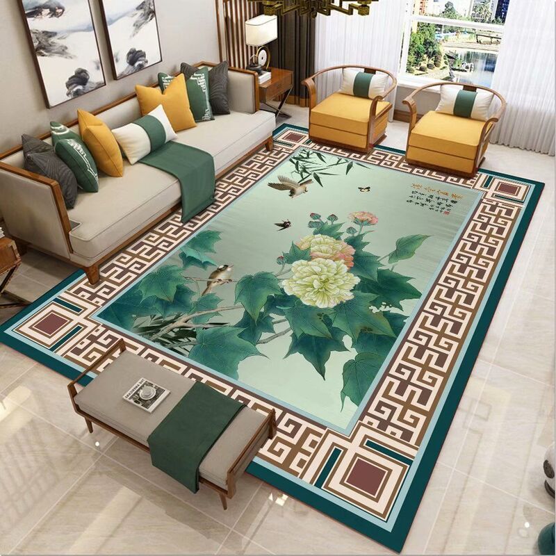 Tappeto in stile cinese soggiorno divano tavolino tappeti per grandi aree casa antiscivolo tappetino antivegetativo camera da letto tappeti da comodino