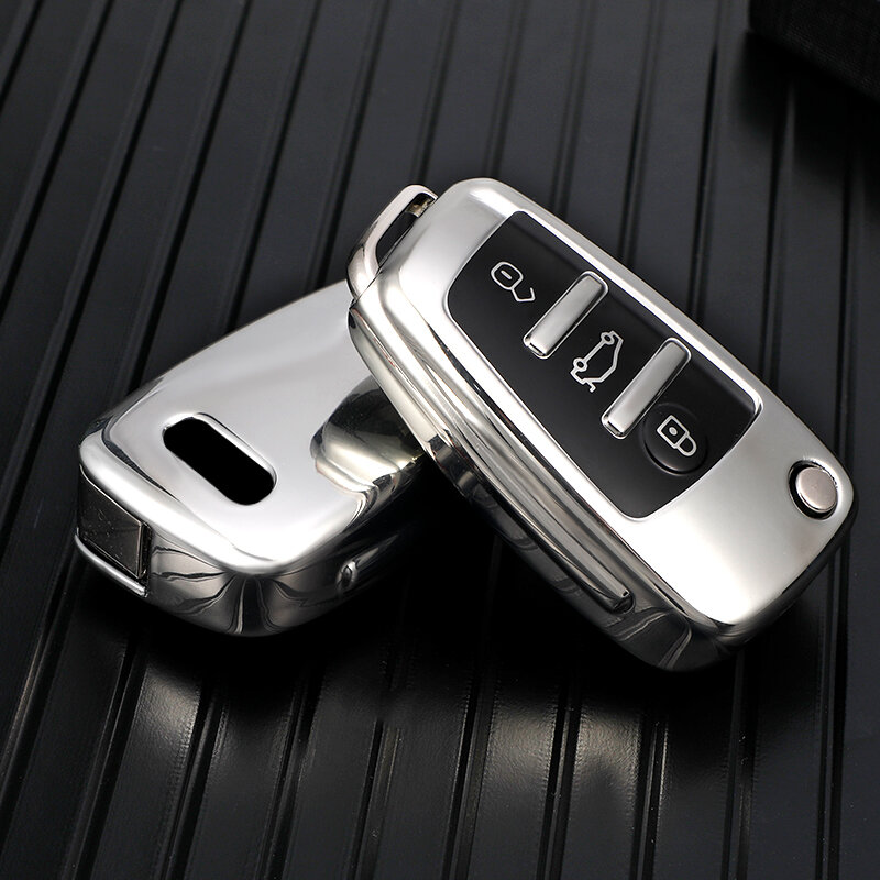 TPU Folding Key Case Bag Cover for Audi A1 A3 A4 A5 A6 A7 Q3 Q5 S6 B6 B7 B8 C6 8P 8V 8L TT RS Car Shell Keychain Protector