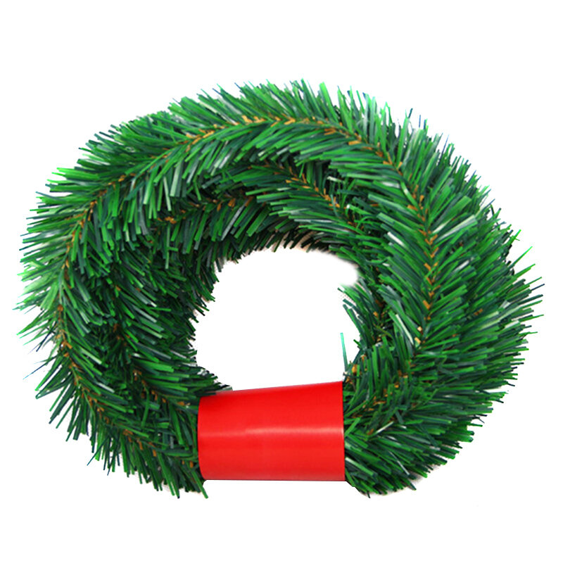 Guirnalda de ratán de 5,5 Metros para decoración navideña, corona de hojas de pino para chimenea y árbol de Navidad, bricolaje, 5,5 Metros