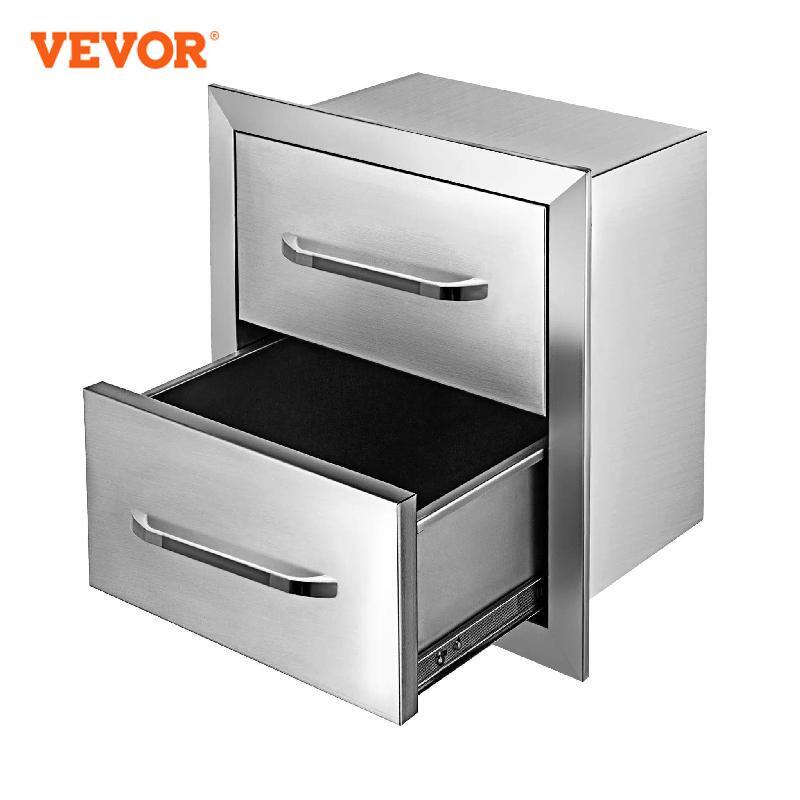 VEVOR Stainless Steel Outdoor Kitchen Drawers W/ Handle Large Storage BBQ Island Great for Any Weather Condition
