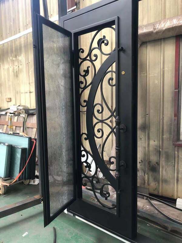 Golden Supplier Exterior Iron French Doors Cast Iron Door Wrought Iron French Doors