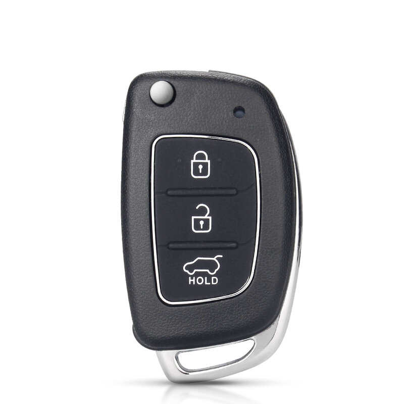 KEYYOU-Flip remoto Car Key Shell Case, 3 botões, lâmina, apto para Hyundai Solaris ix35, ix45, ELANTRA Santa Fe, HB20, Verna, HY15, HY20, TOY40