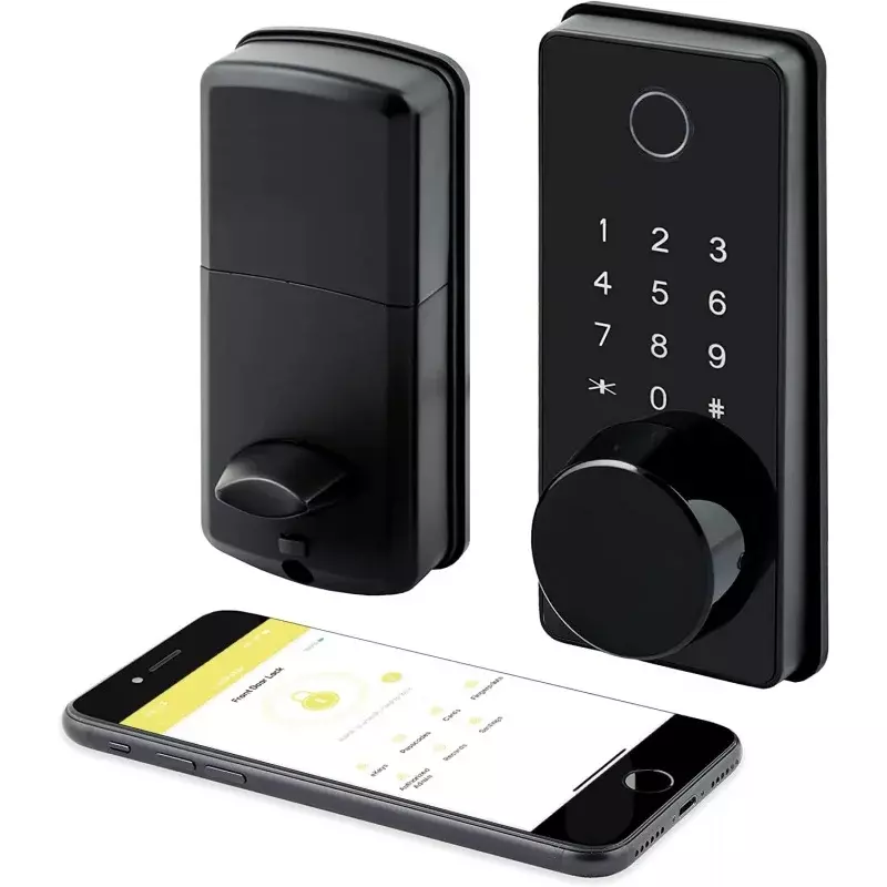 Lockstar®Smart door lock • keyless deadbolt • Multiple entry methods-app • fingerprint Touch ID • keypad code • fob • tradition