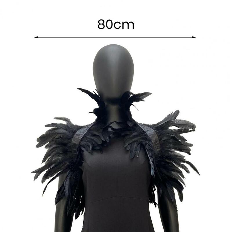 Adjustable Feather Shawl Feather Shawl Soft Feather Shrug Shawl Wrap for Cosplay Stage Performance Adjustable Retro for Dancer