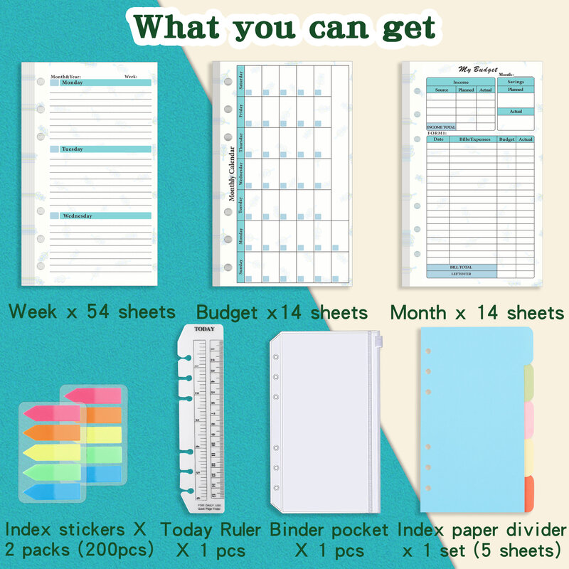 6 Hole Losbladige Boek Refill Accessoires Pakket Bindmiddel Budget Boek Refill Hand Account Innerlijke Pagina Notepad Briefpapier