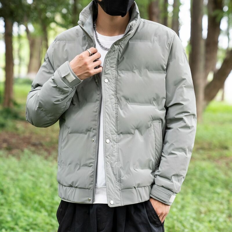 Мужская зимняя куртка оверсайз, однотонная стеганая куртка, теплая флисовая парка для мужчин и женщин, A22, 2023