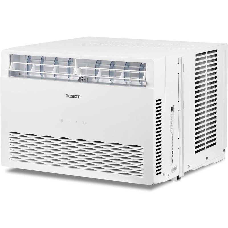 Klimaanlage kühlt bis zu 350 sq. ft. leise, LED, intelligente Fernbedienung, energie effizientes Fenster AC, 8000 BTU, weiß