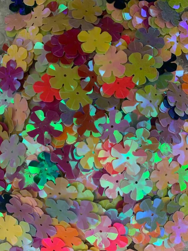 Лазерные блестки в форме сердца и цветов, разноцветные пайетки, «сделай сам» для шитья, Свадебное Ремесло, одежда, аксессуары для одежды