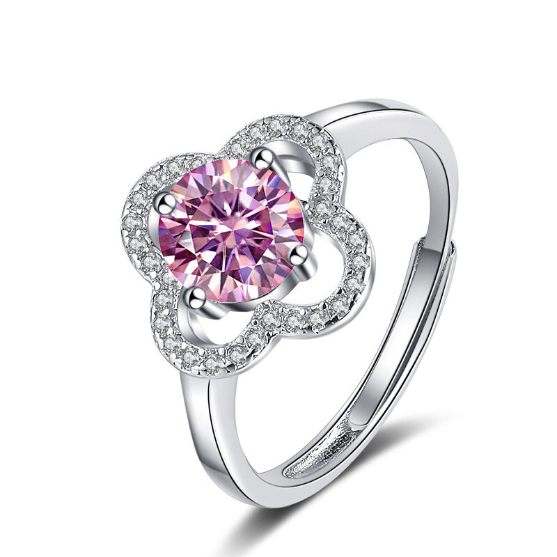 Женское кольцо JOIAS HOME S925 1ct D с цветным муассанитом, элегантный и модный Подарок на годовщину, лучший выбор