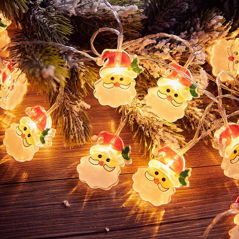 Cadena de luces festivas para árbol de Navidad, luces Led navideñas, decoraciones de Santa Claus para vacaciones cálidas y acogedoras