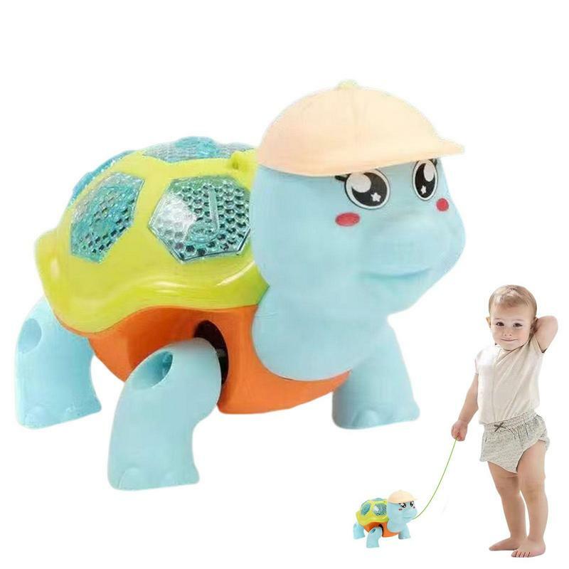 Muzyczny żółw pełzający rozświetla poruszającą się muzykę zabawki dla malucha wczesnej nauce zabawa edukacyjna światła i dźwięki zabawki elektroniczne dla