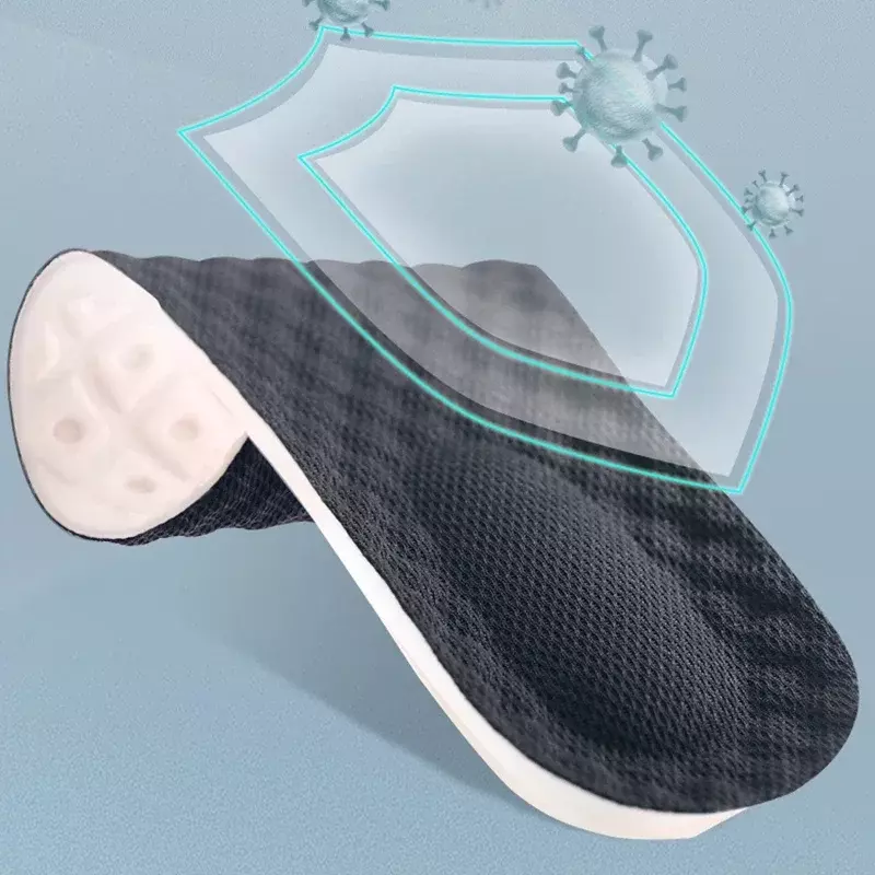 Latex Sport Insoles for Men Women Soft High Elasticity Memory Foam Insoles Insert Shoes Pads Breathable Massage Cushion Pad
