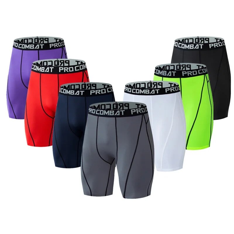 Pantalones cortos deportivos de baloncesto para hombre, mallas de compresión para entrenamiento, gimnasio, correr