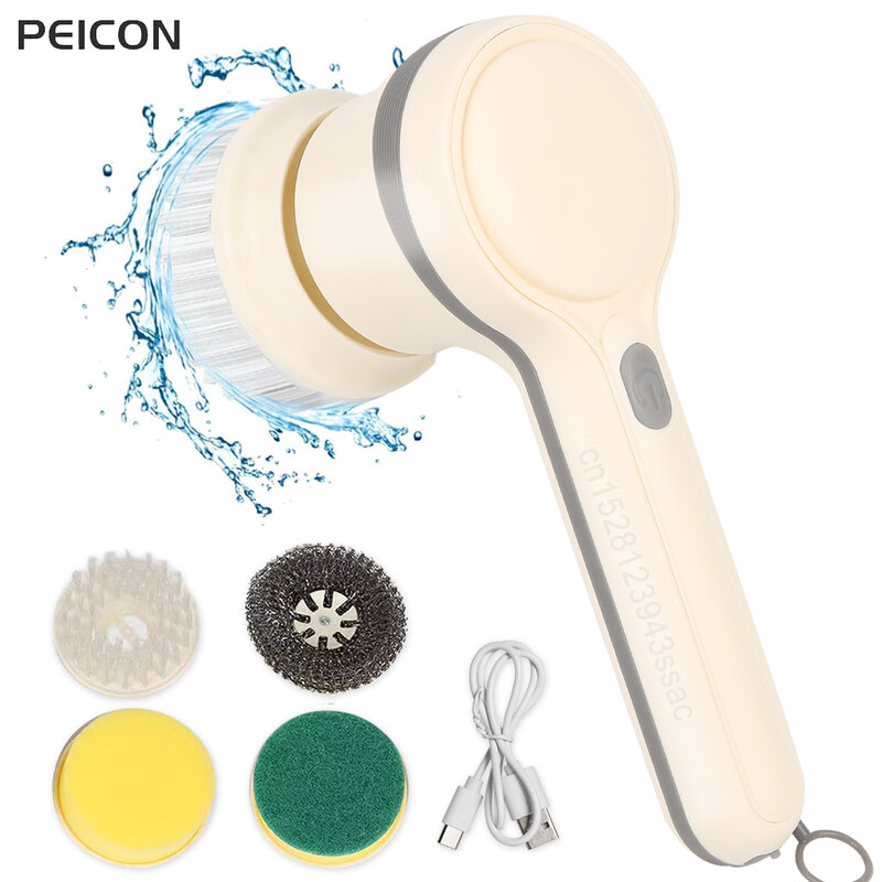 Electric Cleaning Brush Multi-purpose Electric Rotating Brush For Cleaning Home USB Rechargeable Handheld Cleaning Scrubber