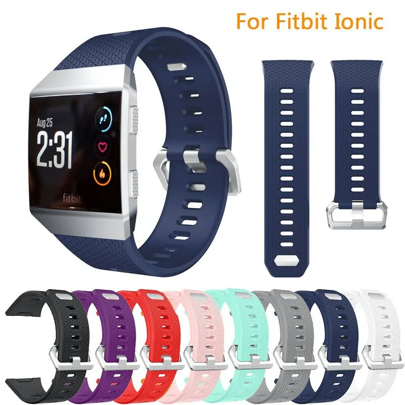 Siliconen Horloge Band Soft Voor Fitbit Ionische Horlogebanden Vervanging Smart Horloge Accessoires Polsband 2 Size