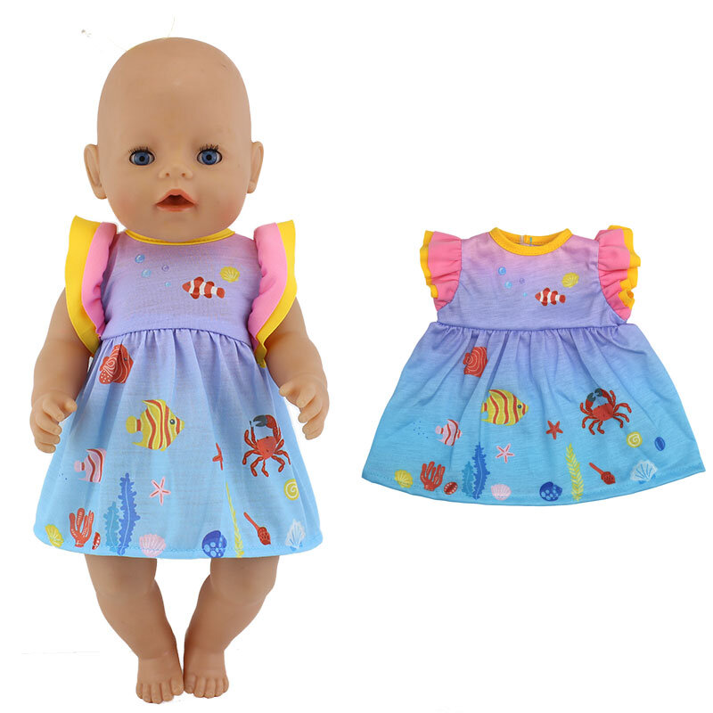 2023ใหม่ชุดตุ๊กตายูนิคอร์นสำหรับตุ๊กตาทารก17นิ้ว43ซม. เสื้อผ้าตุ๊กตาอุปกรณ์ตุ๊กตา