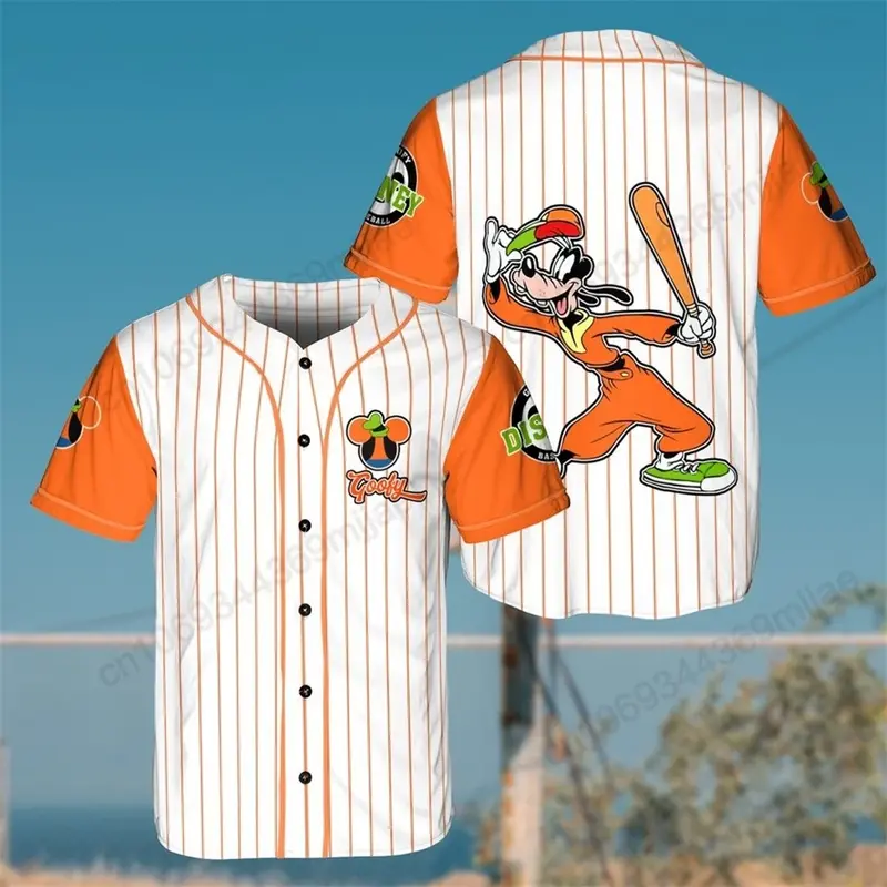 Camiseta de béisbol con botones para hombre y mujer, ropa de manga corta con mangas, estilo años 2000, Y2k, 2023