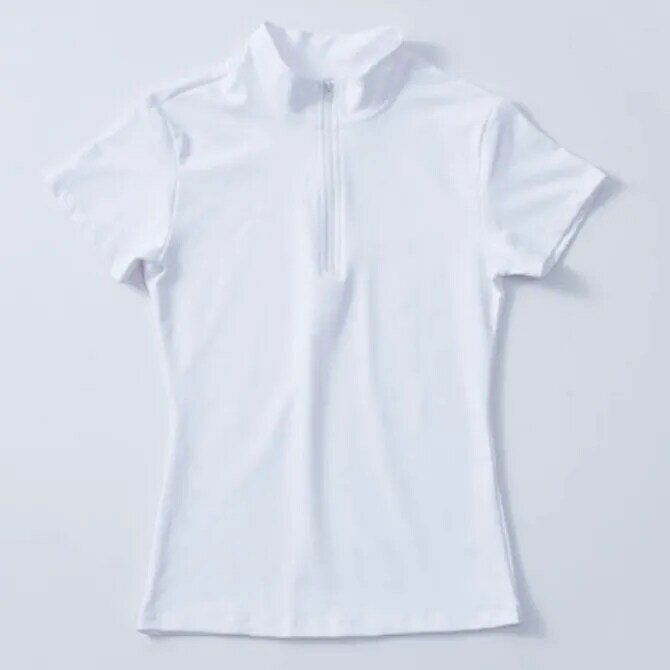 Jazda konna ubrania T Shirt kobiety Tee topy jazda z powrotem jeździec jeździec koszulka letnia odzież z krótkim rękawem sprzęt Plus rozmiar