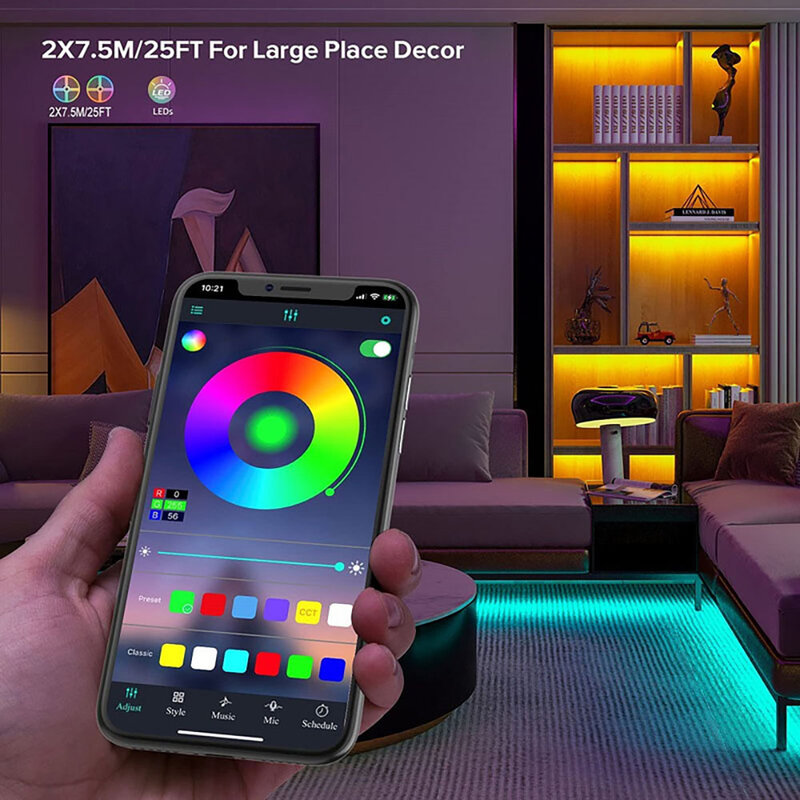 Farbe RGB LED-Balken Licht Bluetooth-Anwendungs steuerung Jagd effekt flexibles Licht mit Diode und TV Hintergrund beleuchtung Raum dekoration