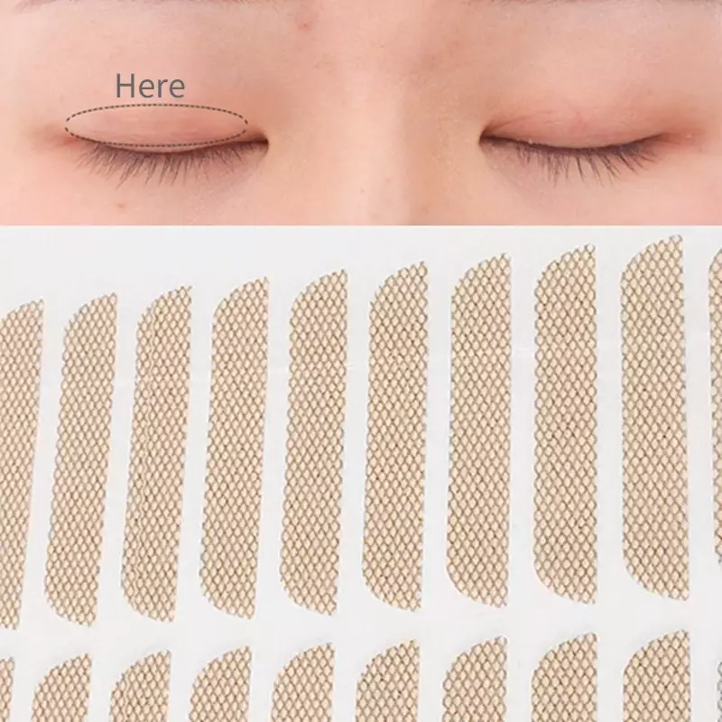 Natural Eye-Lift Mesh-Lace Transparent Invisible Self-adhesive Eyelid Tapes Stickers Women Invisible Double-fold Eyelid Stickers