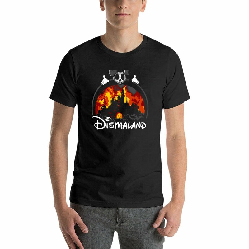 Новая футболка Dismaland, эстетическая одежда, летний топ, футболка, короткие мужские высокие футболки
