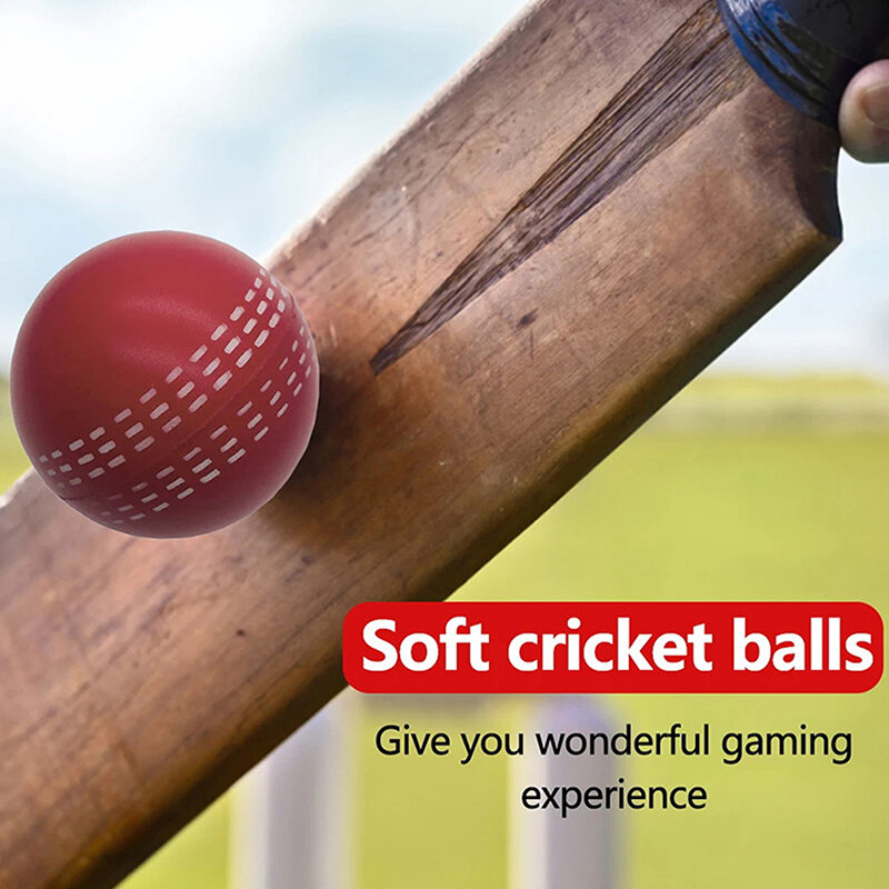 Rebote duradero de 6,3 CM para práctica de entrenamiento, costuras tradicionales atractivas para jugadores de todas las edades, pelota de críquet divertida, PU suave