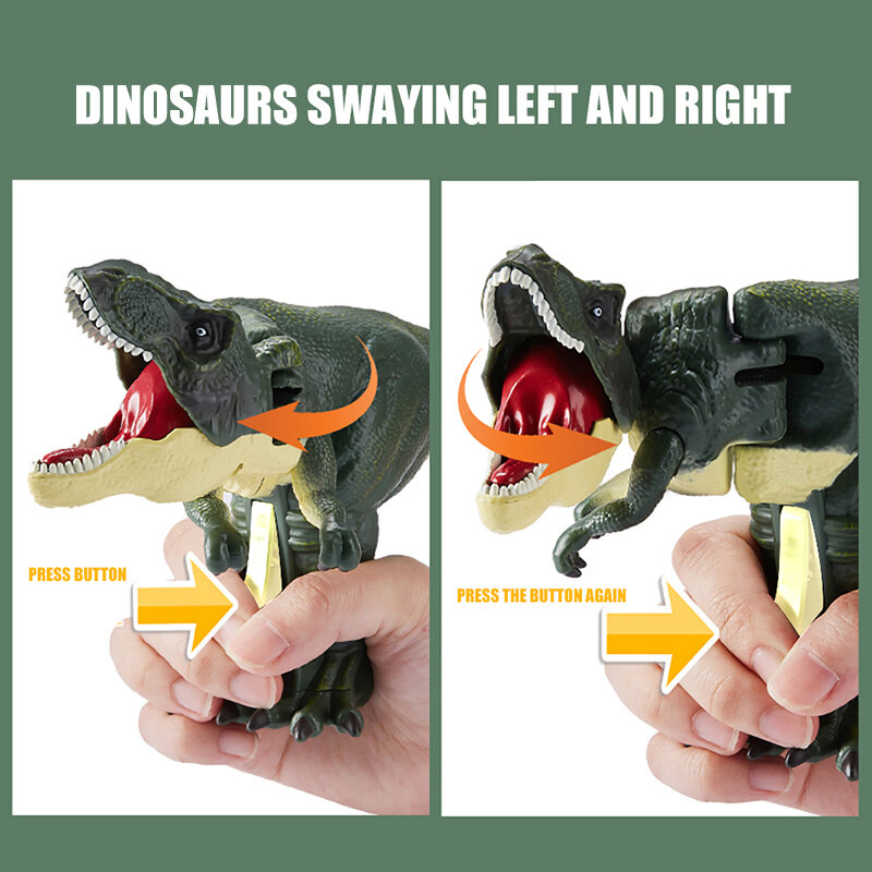 Zazaza Dinosaur Toy Dinosaurs Zaza Children Fidget Toys Decompression Toy Hand-Operated Telescopic Swing Dinosaur Model for Kids