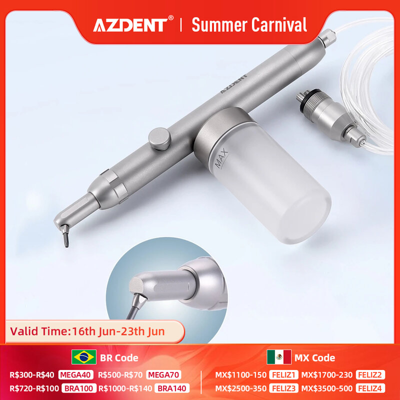 AZDENT-pistola Dental de chorro de arena de óxido de aluminio, pulidor de microchorro, interfaz de 2/4 agujeros, blanqueador de dientes