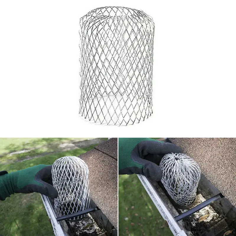 Metal Mesh Down Pipe Gutter Balloon Guard Filter Strainer Gutter Protection Downspout Filter Filter To Prevent Leaf