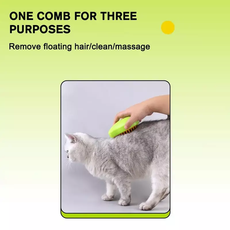 Peine de masaje con pulverizador eléctrico para mascotas, baño de masaje antivolador, carga Usb, peine de depilación flotante para gatos y perros, cuidado de mascotas