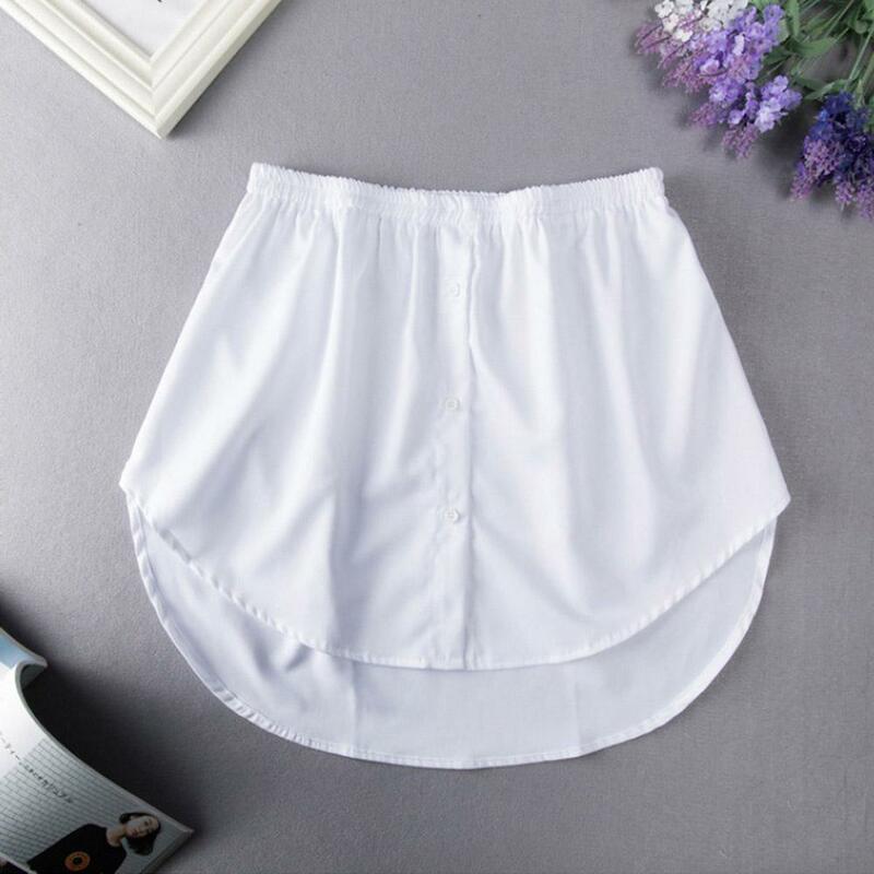 Detachable Underskirt Women Fake Shirt Irregular Skirt Tail Extender Hem Hem Fake Fake Cotton Blouse Mini 5 Skirt Hem Sizes C8l1