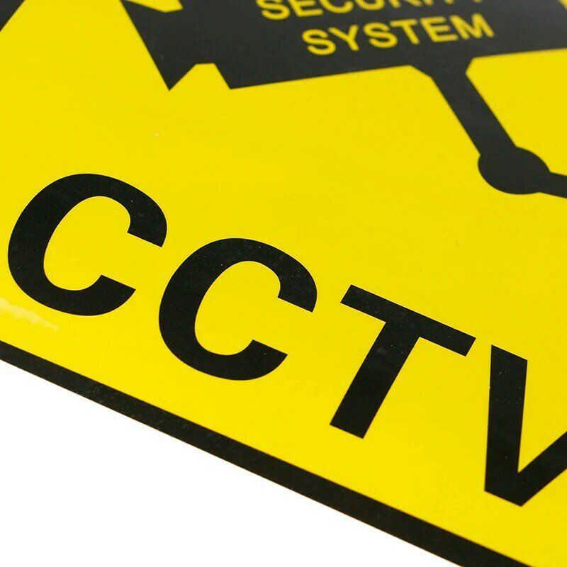 10ชิ้นสติกเกอร์สัญญาณเตือนภัยสำหรับกล้องวงจรปิดสำหรับตรวจตราวิดีโอ CCTV ใหม่