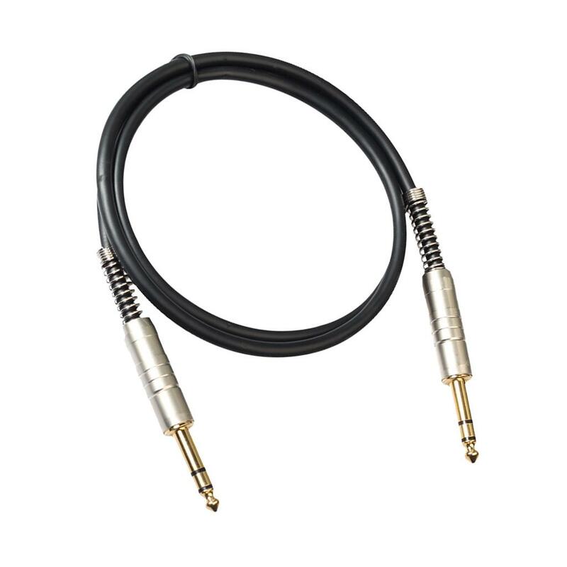 Black 1m 3ft 1/4 Inch Male To Male Stereo Audio Cable Cord
