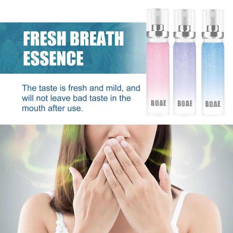 O pulverizador oral do ambientador da boca fresca, tratamento oral do odor, remove o mau hálito, fruto, uva, sabor do pêssego, cuidado persistente