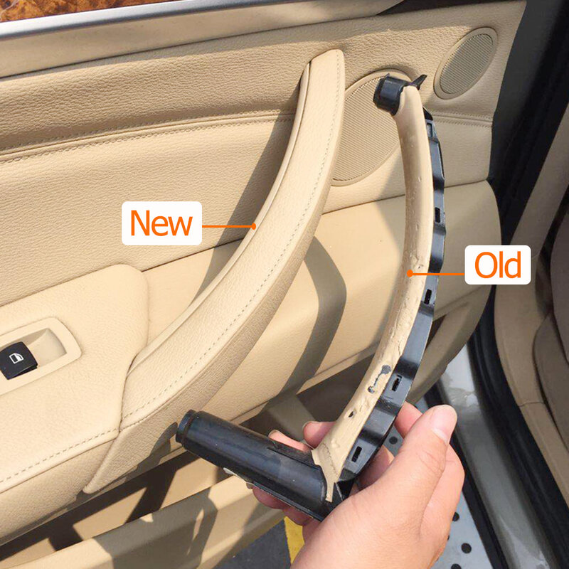Внутренняя Левая Правая ручка для пассажирской двери, внутренняя крышка, отделка панели, замена для BMW X5 X6 E70 E71 E72 2007-2013