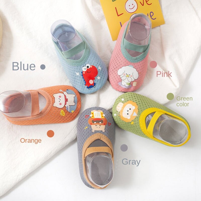 Sepatu Bayi Balita Pertama Berjalan Anti-selip Sepatu Penebalan Kaus Kaki Sepatu Lantai Kaus Kaki Gaya Hewan untuk Sepatu Datar Bayi