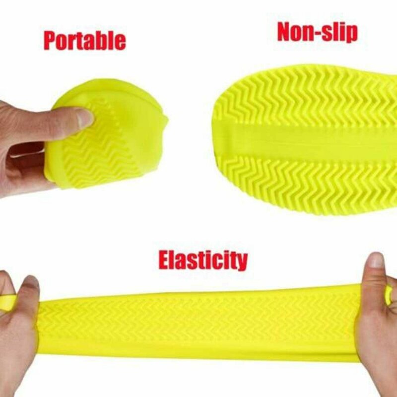 1 Pair Waterproof Silicone Shoe Cover Recyclable Boot Cover Protector For Outdoor Rainy Non-slip Sole Comfortable Equipment