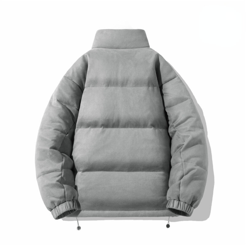 Jaket bulu angsa untuk pria, jaket bulu angsa putih tebal kerah berdiri musim gugur/musim dingin untuk kehangatan 80%