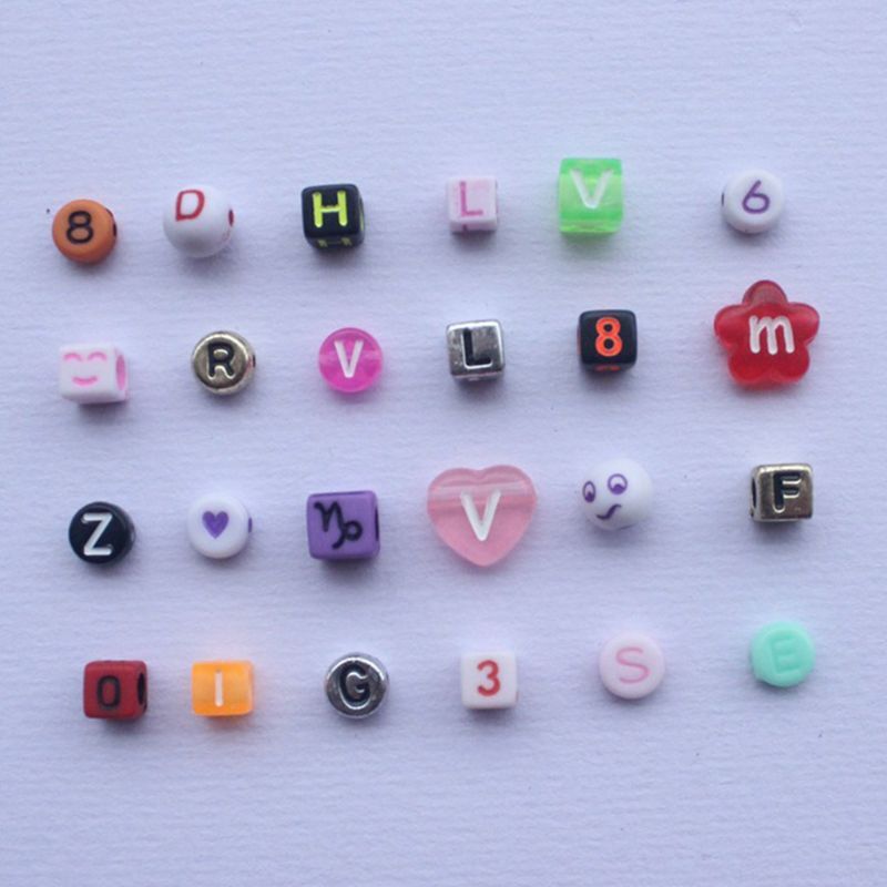 1200Pcs 이름 팔찌에 대 한 다채로운 아크릴 알파벳 문자 비즈 큐브 DIY 공예 드롭 배송