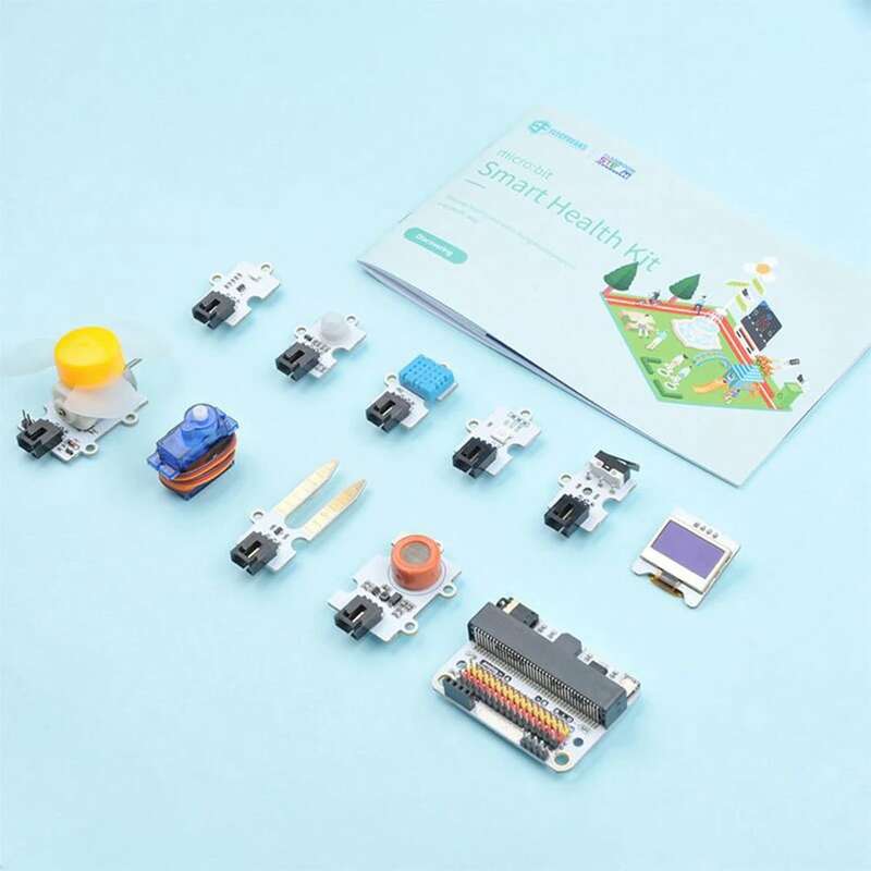 Micro:bit Smart Health Kit Sensor: nieco analogowy czujnik UV czujnik PIR 180 ° serwo do programowania dla dzieci nauka nauczania klasy